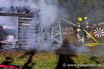 Feuerwehreinsatz in Reinsdorf: Holzhütte abgebrannt