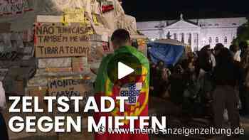 Hunderte schlagen im Stadtzentrum Lissabons ihre Zelte auf - aus Wut auf die Politik