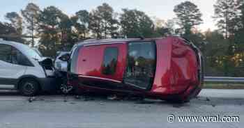 Crash involving at least 3 vehicles blocks I-885 in Durham