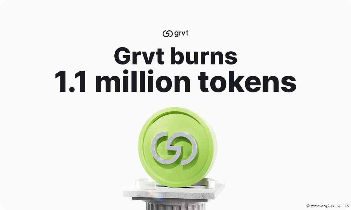 GRVT Burns 1.1 Million Tokens as Countdown to Grvt 2.0 Begins