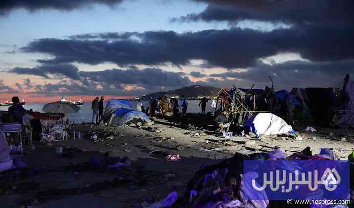 أمطار غزيرة تغمر خيام المهاجرين بسبتة