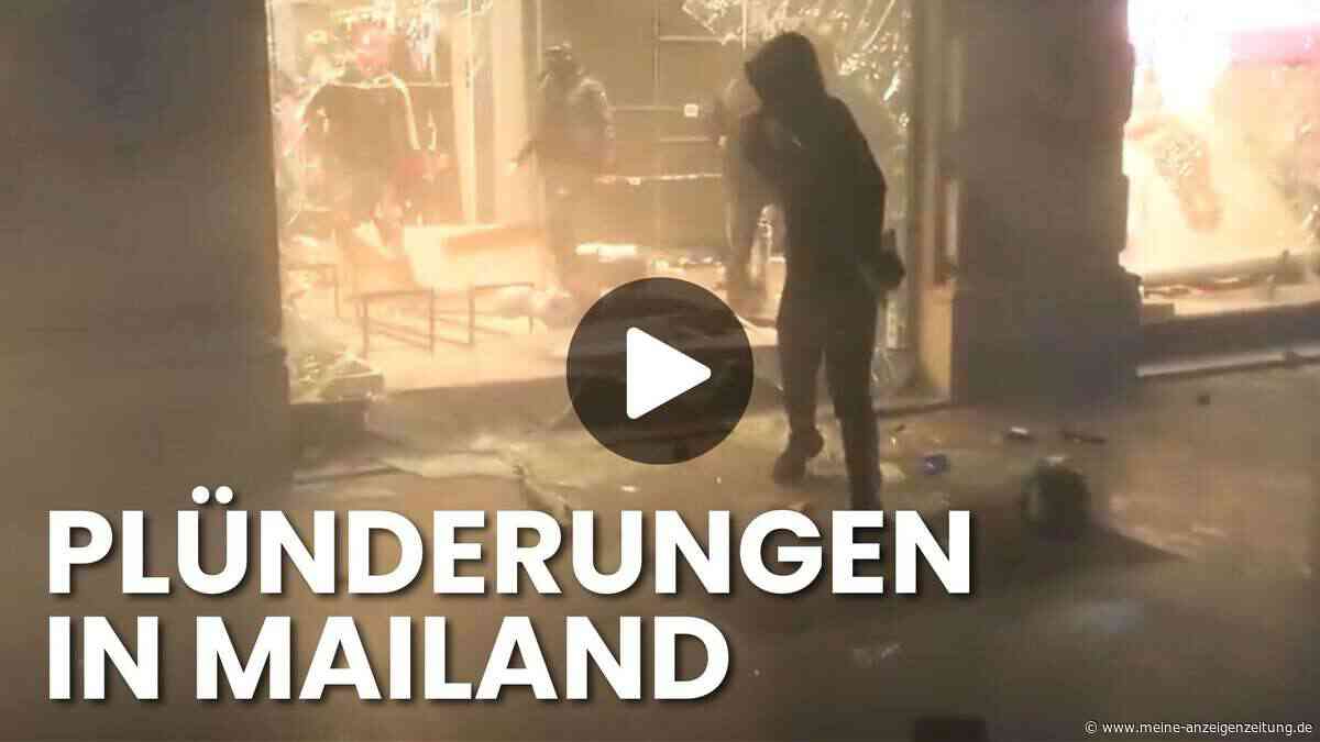 Proteste eskalieren: Aufnahmen aus Mailand zeigen, wie Jugendliche Geschäfte zerstören