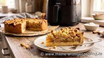 Wie bei Oma, aber viel schneller: Knuspriger Apfel-Streuselkuchen direkt aus dem Airfryer