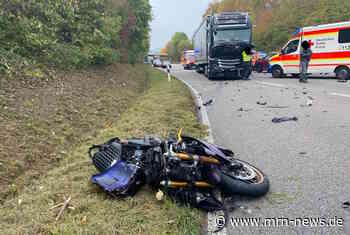 Landau – Schwerer Unfall auf der #B10 bei Godramstein : Motorradfahrer von Lkw überrollt – Straße voll gesperrt