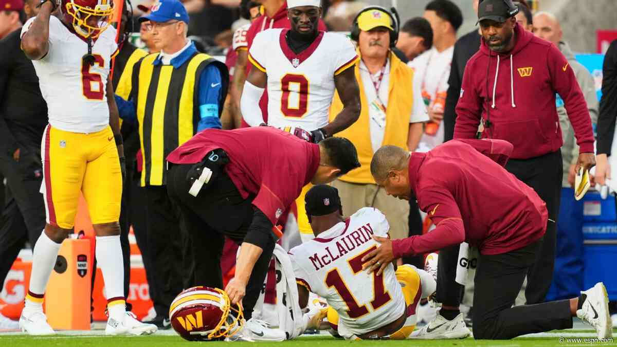 McLaurin carted off in MNF loss; Commanders fear 'significant' knee injury