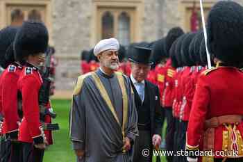 King and Queen host Sultan of Oman as Harry speaks about royal family life