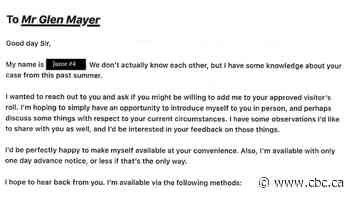 Juror sends mysterious letter to jailed man he just helped convict of murder in Windsor, Ont.