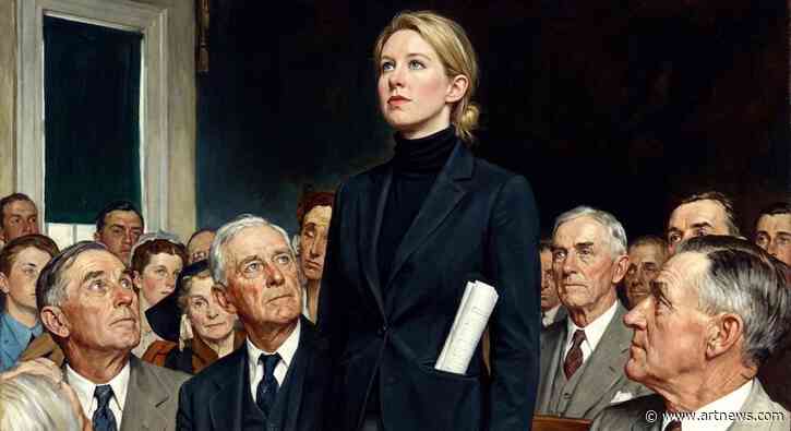 What’s Up with Elizabeth Holmes’s Weird Norman Rockwell–Inspired Background on X?