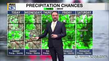 Rain chances continue to increase through the week