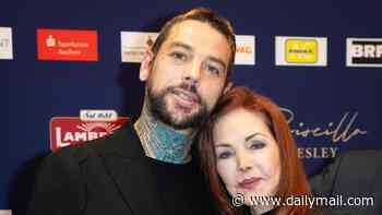 Priscilla Presley, 81, makes a rare appearance with her son Navarone, 39, as she arrives in Germany ahead of live talk-show event