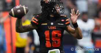 Lions to start QB Salter vs. Blue Bombers