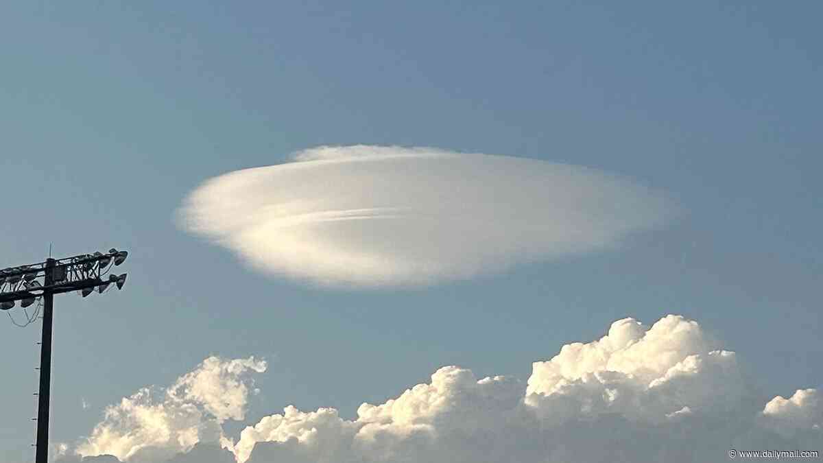 Eerie 'UFO cloud' over Washington DC sparks claim of cloaked alien craft hiding in the sky