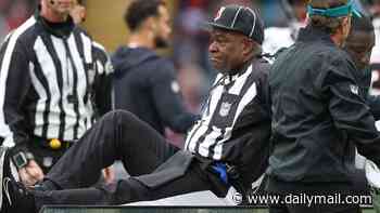 NFL referee Larry Smith will miss the rest of the season after bizarre leg injury which saw him carted off the field