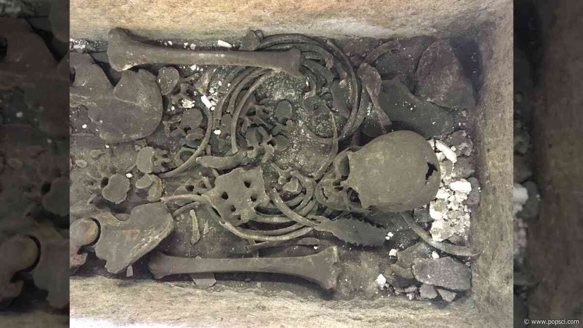 Roman sarcophagus inside Westminster Abbey originally held a different body