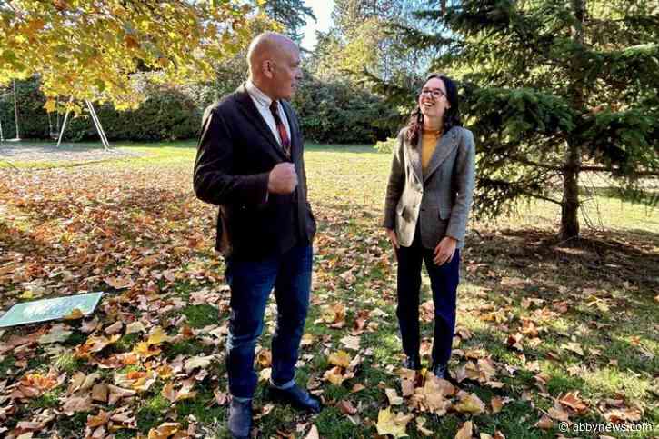Vancouver Mayor-elect Pete Fry out door-knocking to support B.C. Greens Leader Lowan