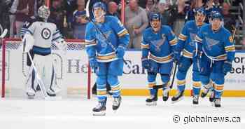 Winnipeg Jets’ losing skid hits three games with 2-1 defeat in St. Louis
