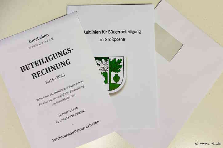 Rechnungsbetrag 0,00 Euro: Bürgerinitiative stellt Gemeinde Großpösna nach zehn Jahren die „Beteiligungsrechnung“