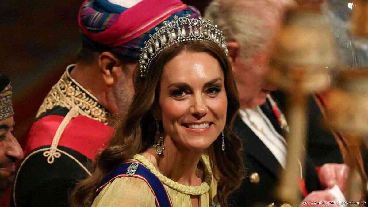 Mit Dianas Tiara: Prinzessin Kate glänzt beim Staatsbankett