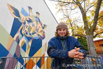 Graffiti-Kunst gegen Vandalismus: Junger Glauchauer verschönert Kinderhaus-Fassade