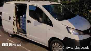 Van left idling leads police to laughing gas stash