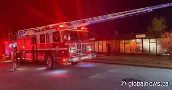 Calgary fire crews battle blaze outside southeast Calgary business