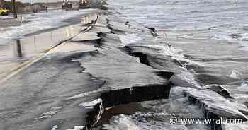 Large chunks of NC 12 washed away in Outer Banks as nor'easter impacts coast