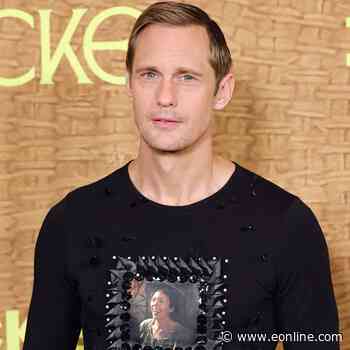 Alexander Skarsgård Weaves Olivia Colman Into Wild Wicker Look