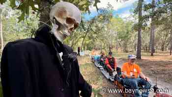 All aboard for a spooky Halloween ride in Shady Hills