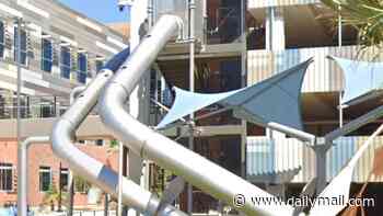 Utah parking garage is huge hit after installing slides instead of stairs for people to exit the four-story building