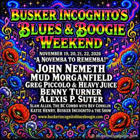 Busker Incognito’s Blues & Boogie Weekend November 19-22 in Reading PA presented by the Berks County Rock & Roll Hall of Fame