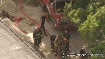 Crews put out fire at building in Hollywood, fire rescue says