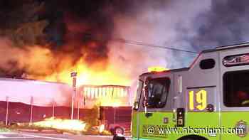 Massive fire engulfs converted mobile home in West Little River