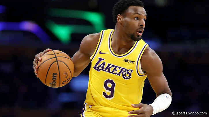 Bronny James has been dealing with a quad contusion throughout training camp