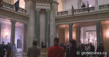 Royal Regina Rifles colours return to Legislative Building after decades