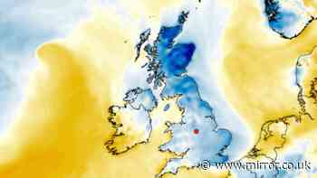UK weather maps turn blue as temperatures plunge below 0C in seven areas