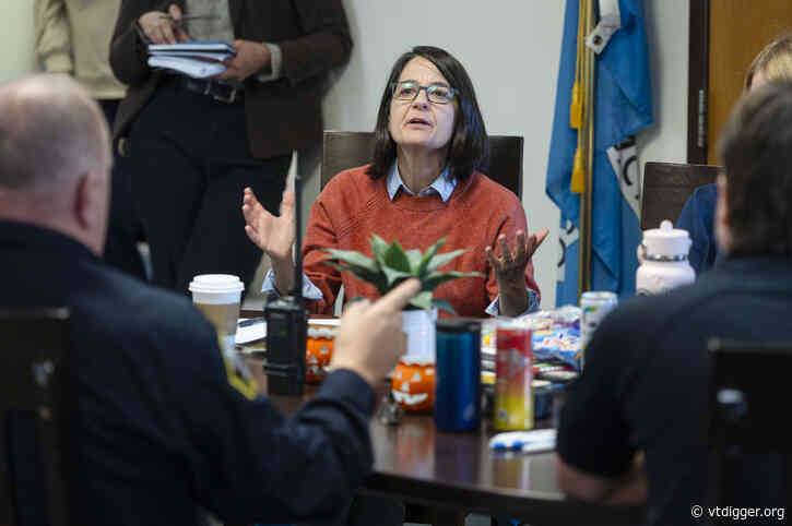 Emergency medicine responders meet with Becca Balint to talk rural health bottlenecks
