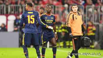 Saka forced off after 'sharp pain;' Arteta says 'doesn't look good'