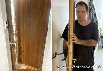 ‘I came home from gym to find front door looking like scene from The Shining’