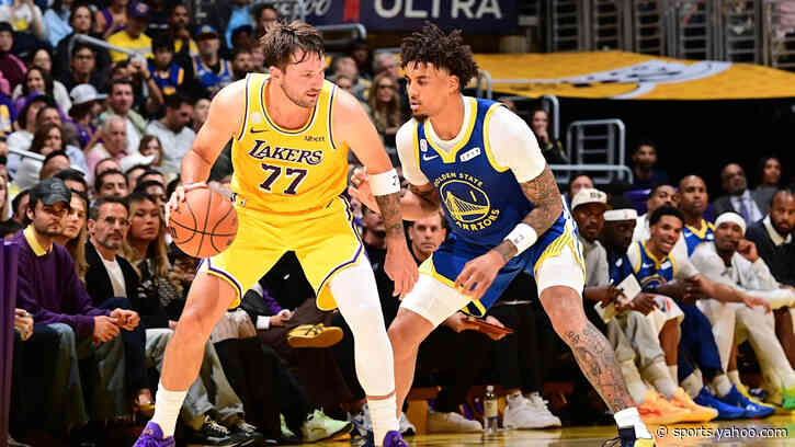 Luka Doncic punks Warriors rookie in season opener