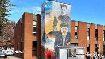 Building mural of WW2 hero who died at 110 finished