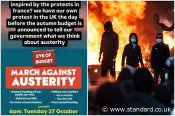 Greens urge people 'inspired by French protests' to join London anti-austerity rally