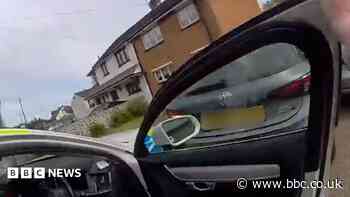 Watch: Driver tasered after ramming police car