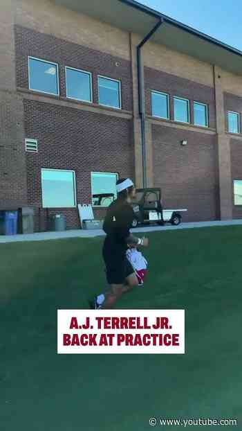 A.J. Terrell Jr. returns to the practice field 🔥 #nfl #practice #atlanta #football