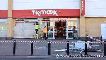 TK Maxx in Byker ram-raided by thieves who leave behind scene of destruction