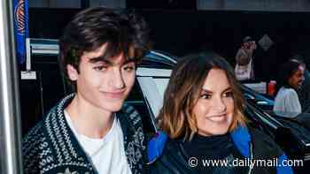 Mariska Hargitay's lookalike son August, 20, towers over her on rare joint outing for Knicks game... after she was roasted for Emmys flop