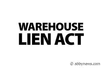 Warehouse Lien Act – November 20th, 2026