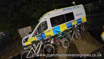 Police seize e-bikes, swords and class A drugs as they make four arrests