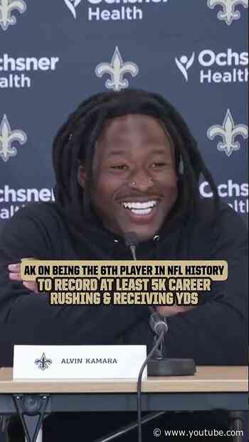 Alvin Kamara on Record: "It means I’m almost as old as Cam" 😂