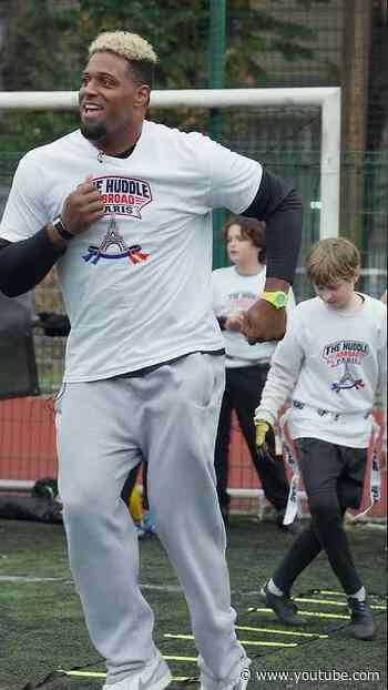 Saints bring Flag Football Clinic to Paris 🏈 #shorts #nfl