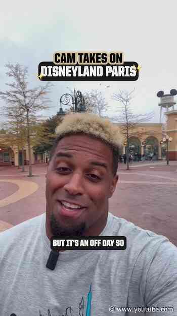 Cam Jordan Explores Disneyland Paris 🏰 #saints #nfl #shorts